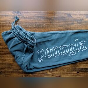 Youngla Men's Graphic Teal Joggers